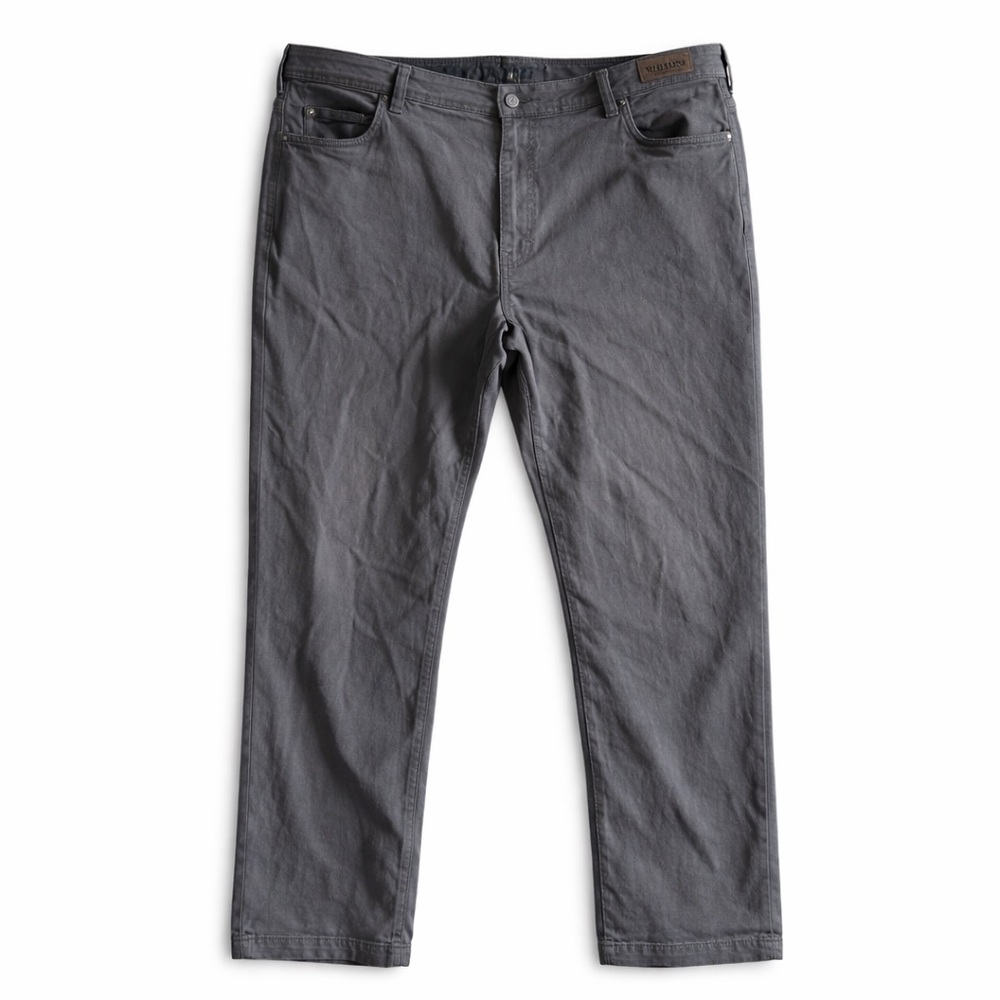 Duluth Trading Flex Fire Hose Pants Gray Standard Fit Work Utility 42 x 30